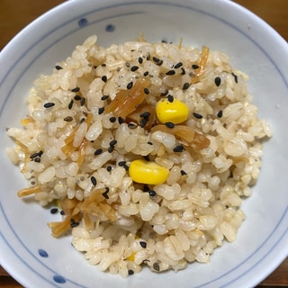 圧力鍋で《ホタテの炊き込みご飯》